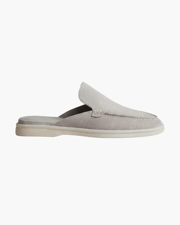 ZAPATOS MULES DE ANTE PORTSIDE - GRIS CLARO