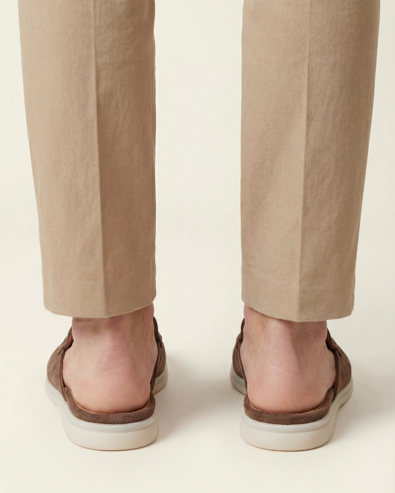 ZAPATOS MULES DE ANTE PORTSIDE - MARRÓN