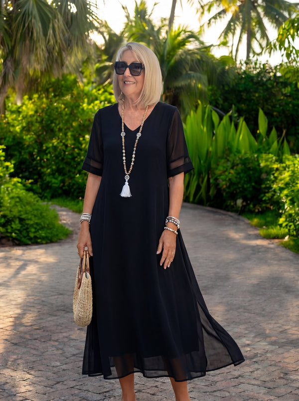 Vestido midi favorecedor