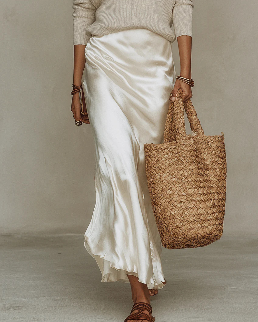 Anaís | Elegante vestido midi de satén