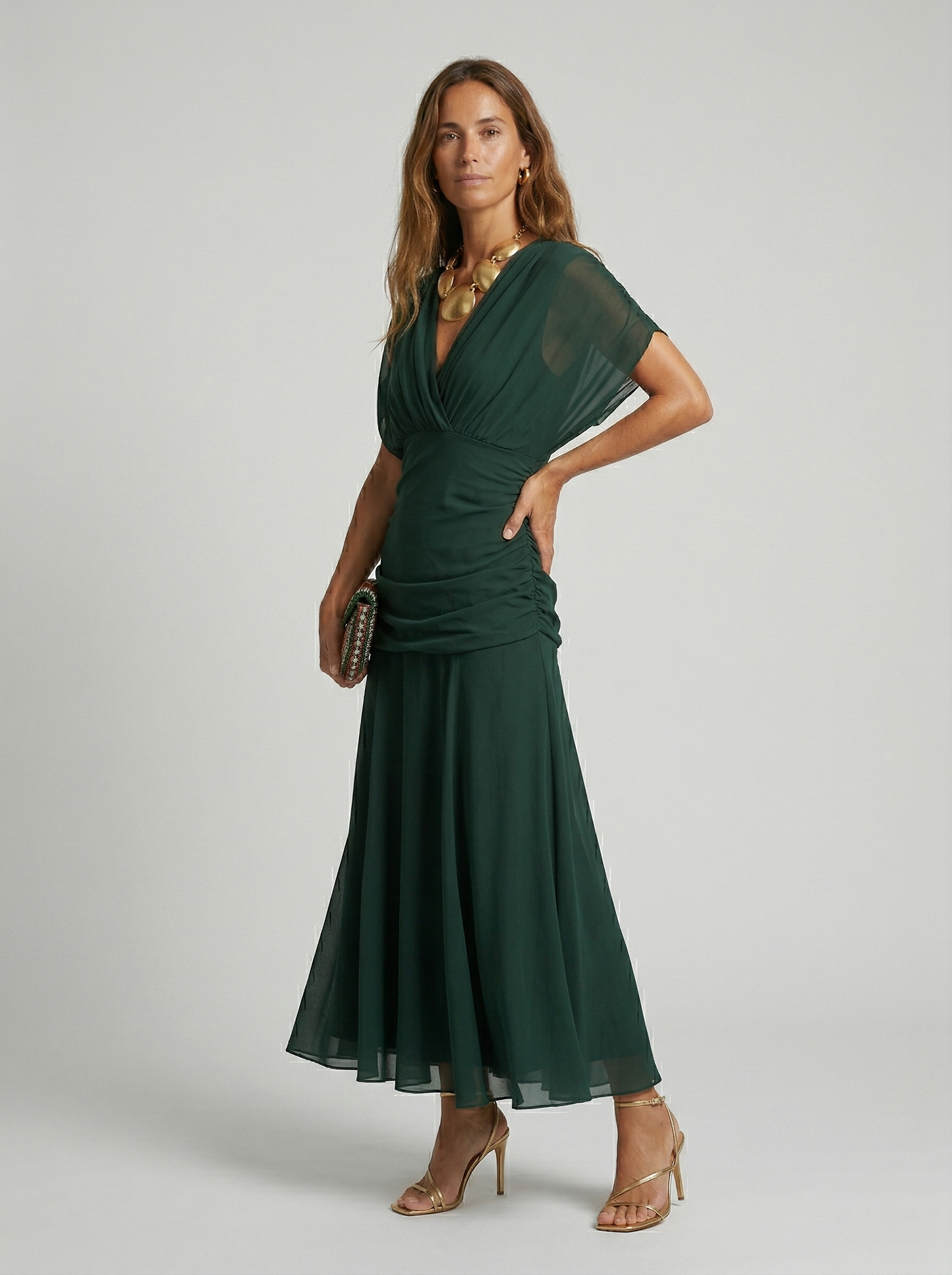 Naia · Vestido largo floral