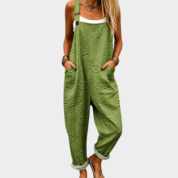 Odile | Peto de lino Olive Bloom