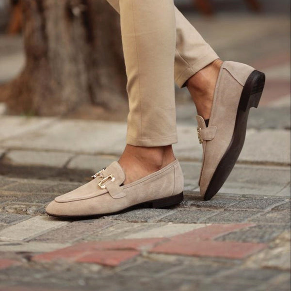 Mocasines de ante con hebilla