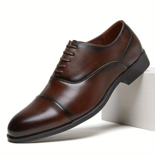 Zapatos oxford de cuero con cordones