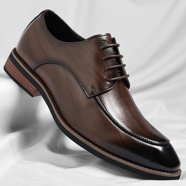 Zapatos oxford de cuero genuino