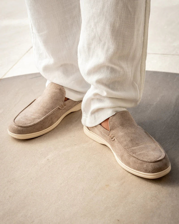 Mocasines casuales de ante sin cordones