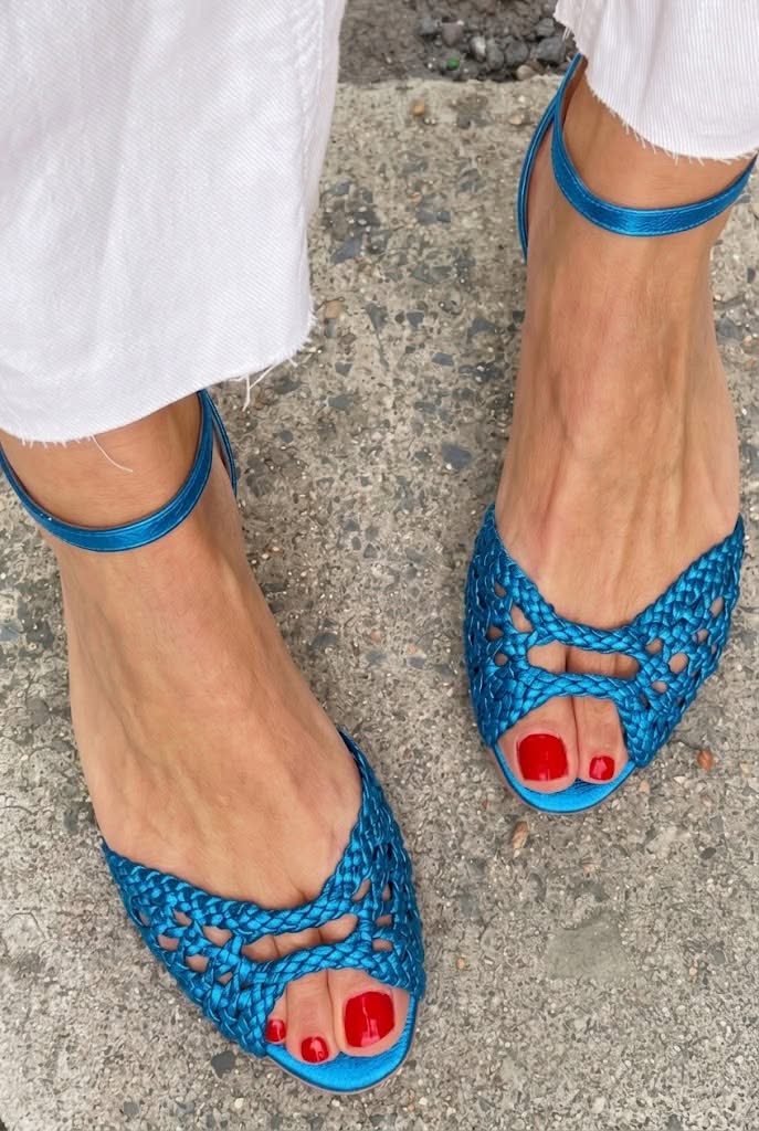Isadora — Sandalias doradas trenzadas