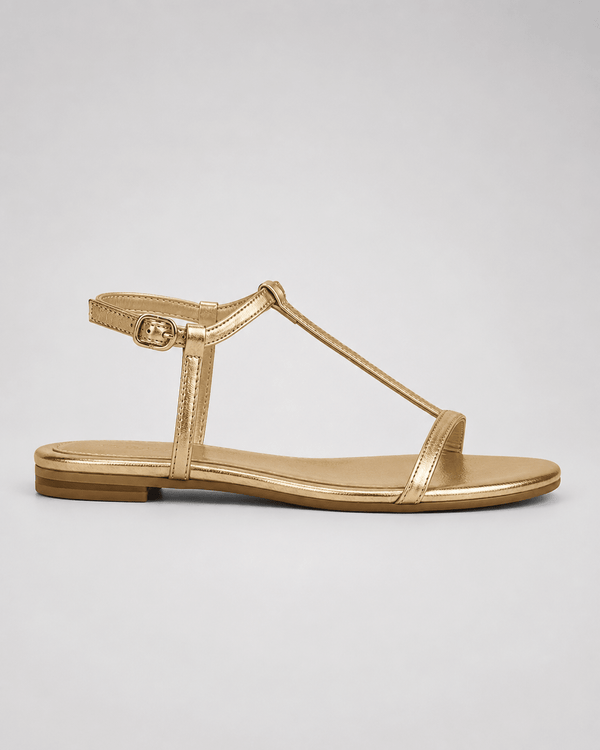Sandalias doradas de verano
