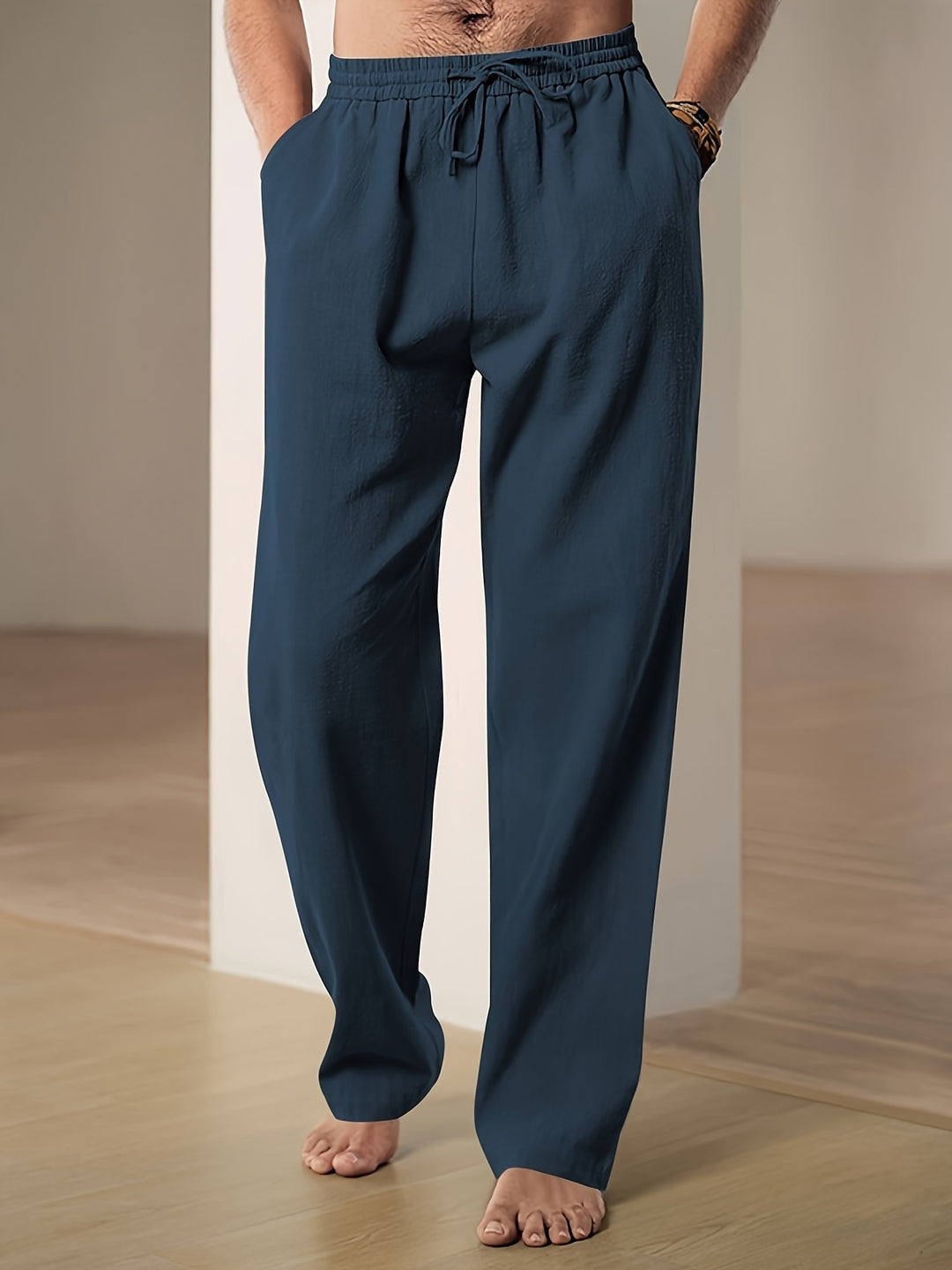 Marcos · Pantalón de lino con cintura elástica