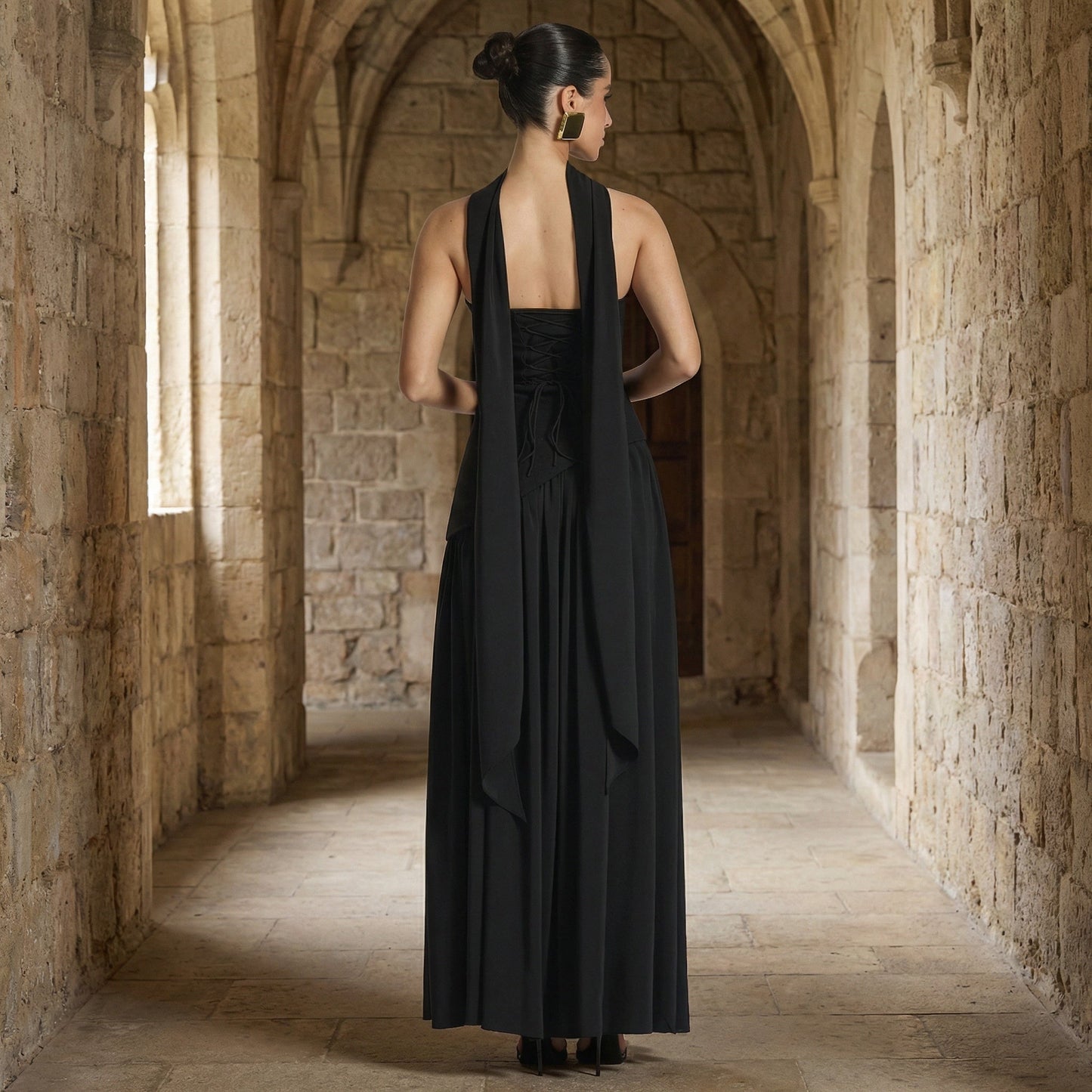 Maia — Vestido largo sin tirantes