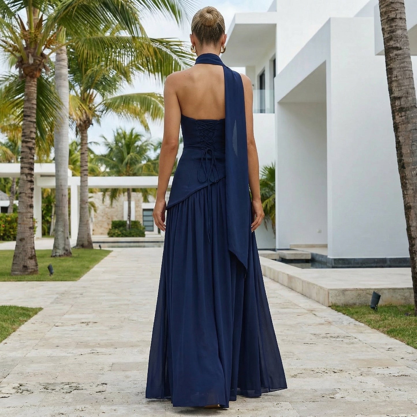 Maia — Vestido largo sin tirantes