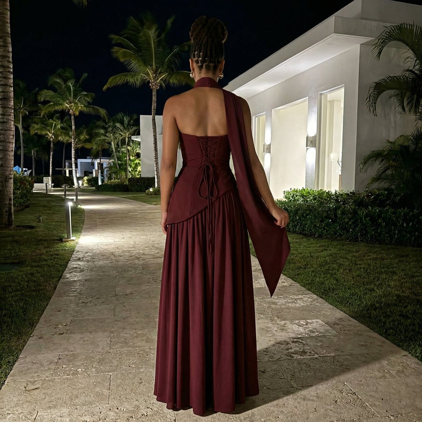 Maia — Vestido largo sin tirantes
