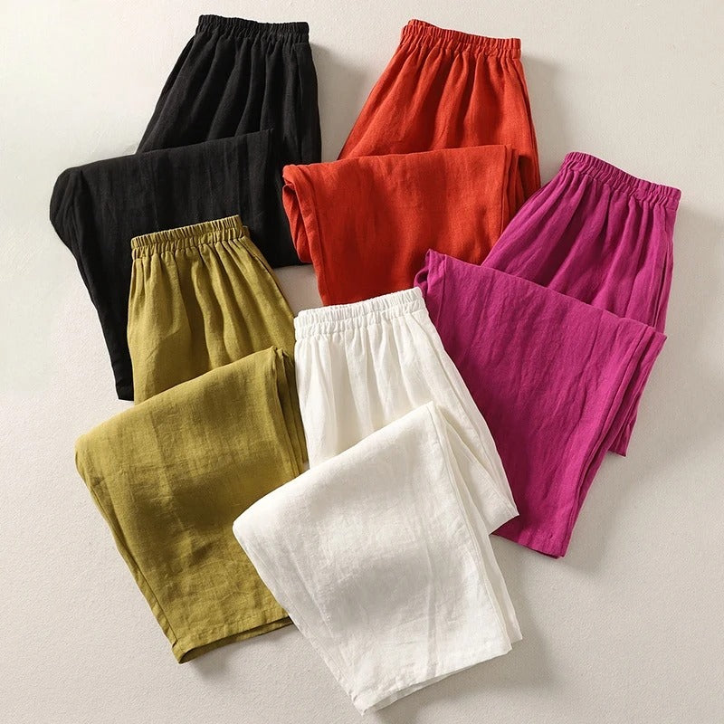 Maite — Pantalón cómodo de algodón y lino