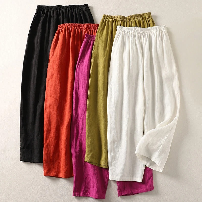 Maite — Pantalón cómodo de algodón y lino