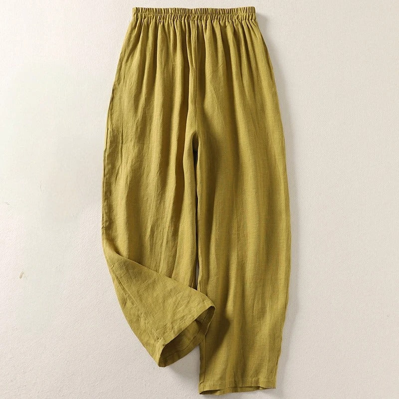 Maite — Pantalón cómodo de algodón y lino