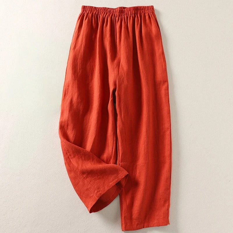 Maite — Pantalón cómodo de algodón y lino