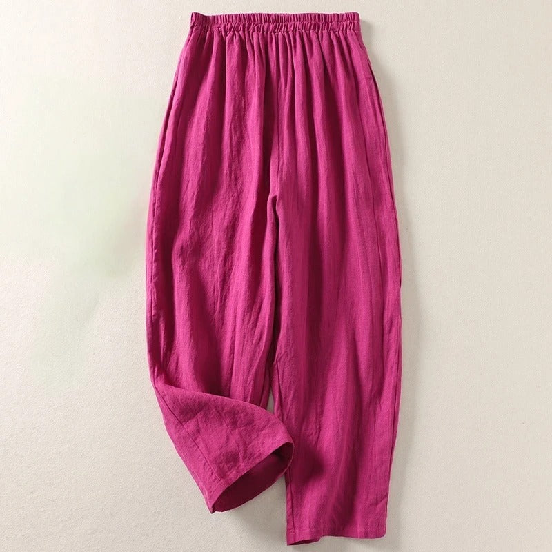 Maite — Pantalón cómodo de algodón y lino