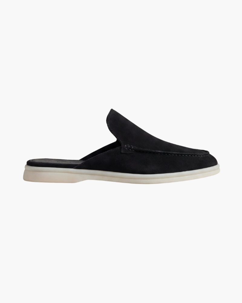 ZAPATOS MULES DE ANTE PORTSIDE - NEGRO