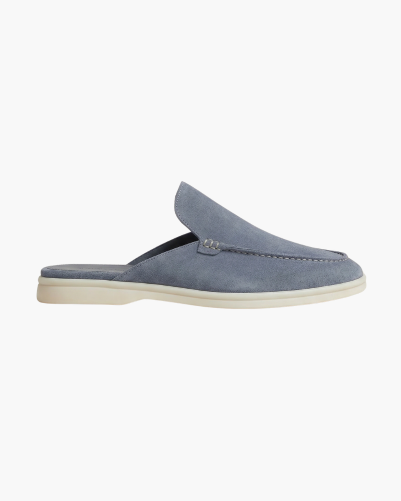 ZAPATOS MULES DE ANTE PORTSIDE - AZUL MARINO