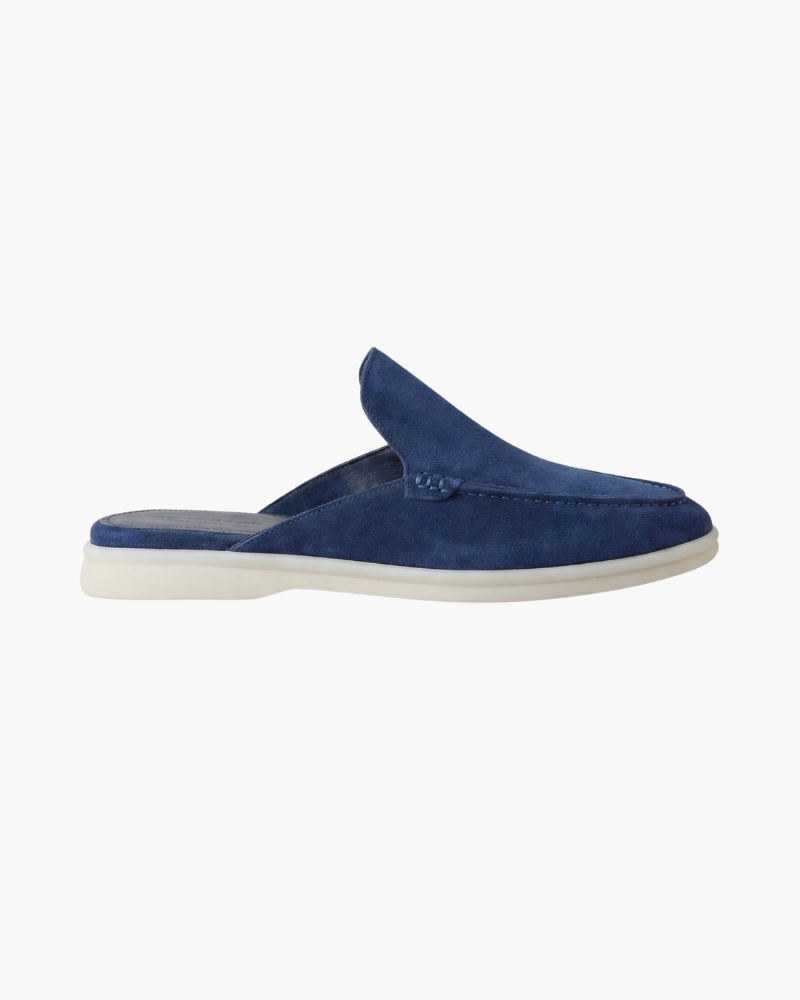 ZAPATOS MULES DE ANTE PORTSIDE - AZUL