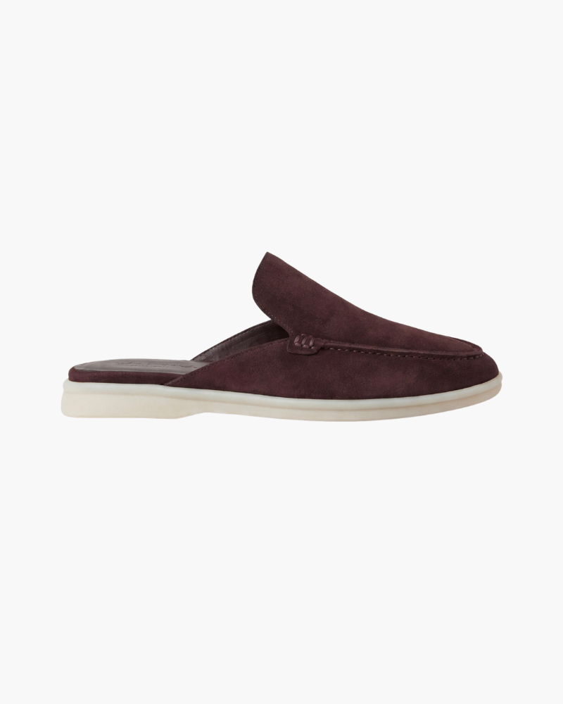 ZAPATOS MULES DE ANTE PORTSIDE - CAFÉ