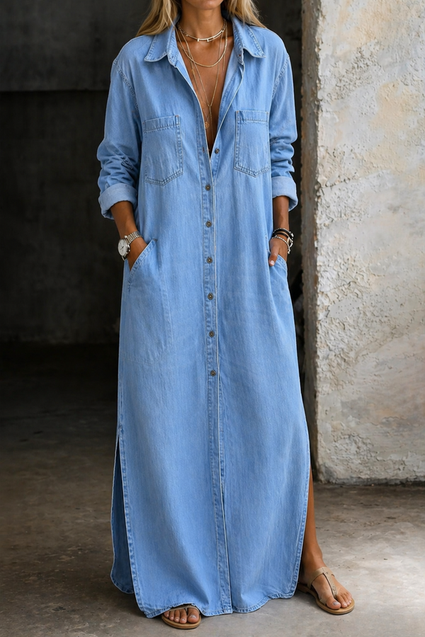 Vestido camisero con botones