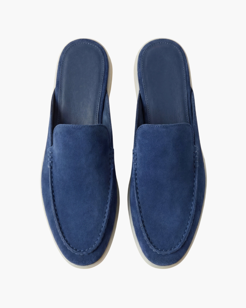 ZAPATOS MULES DE ANTE PORTSIDE - AZUL