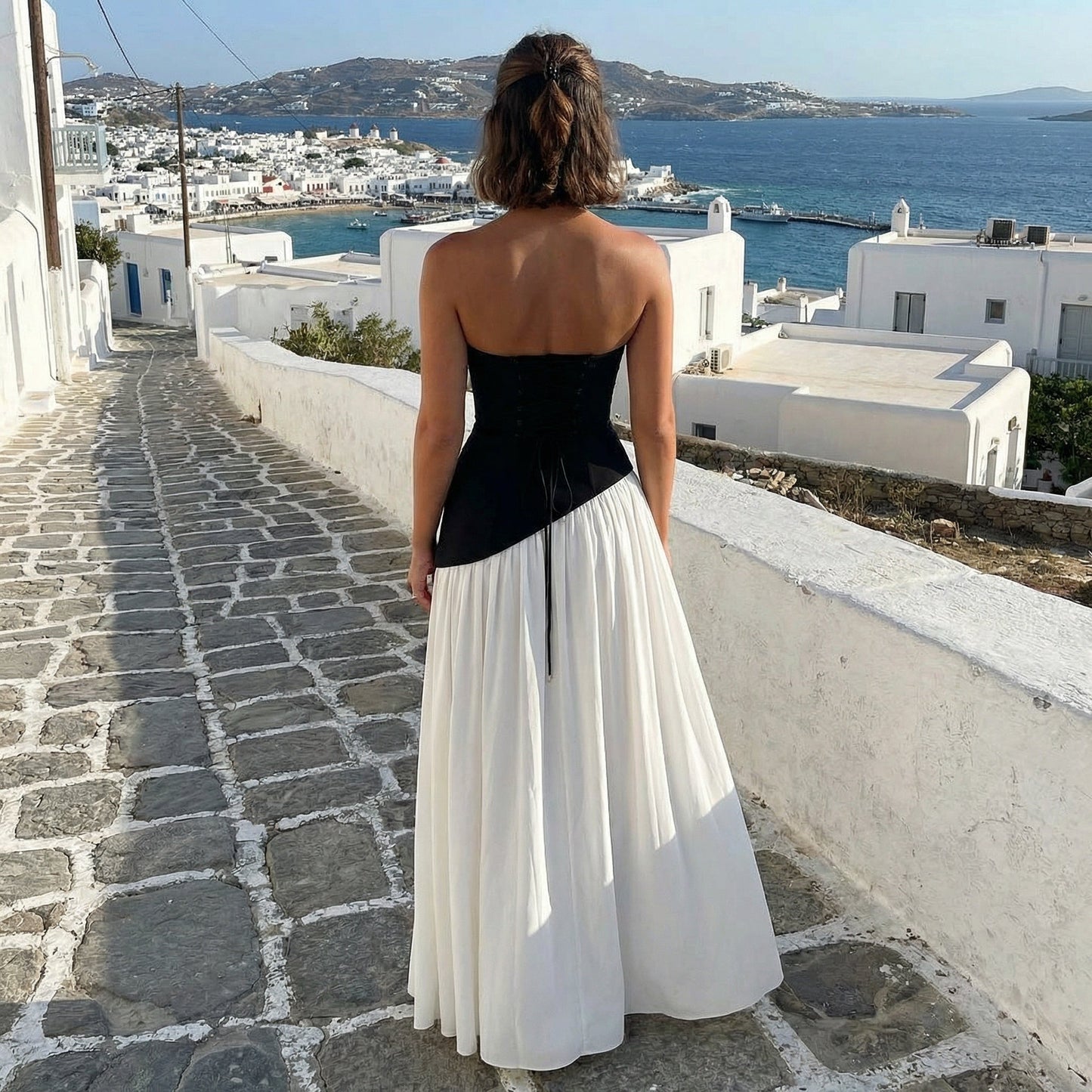Maia — Vestido largo sin tirantes