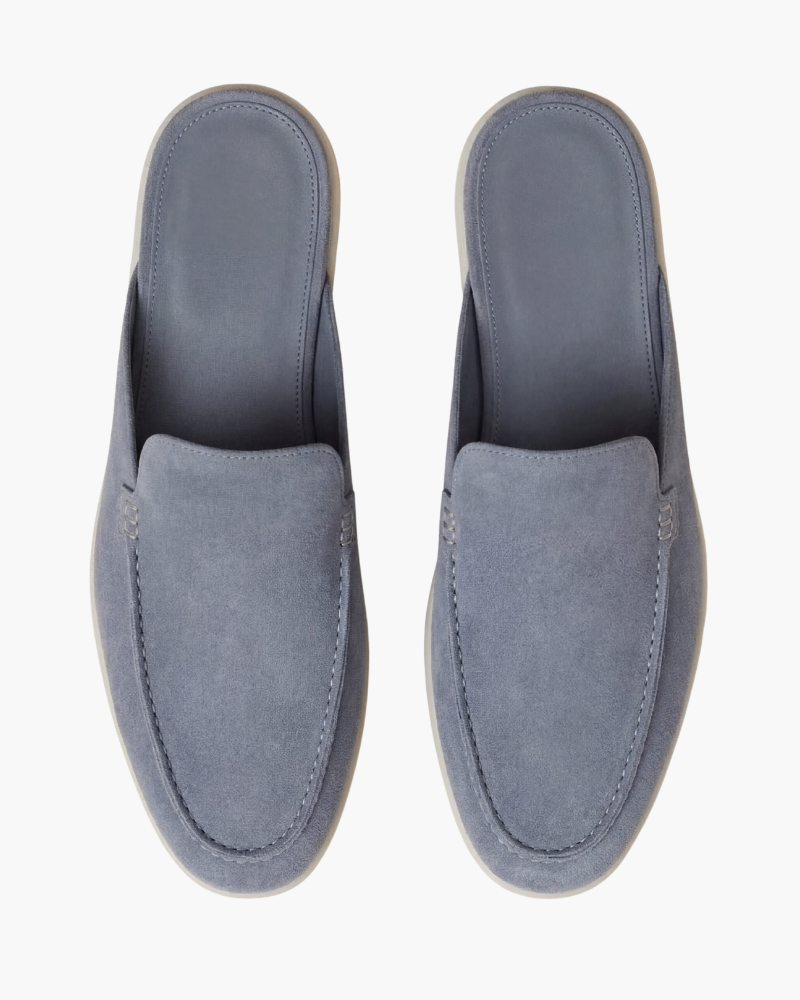 ZAPATOS MULES DE ANTE PORTSIDE - AZUL MARINO