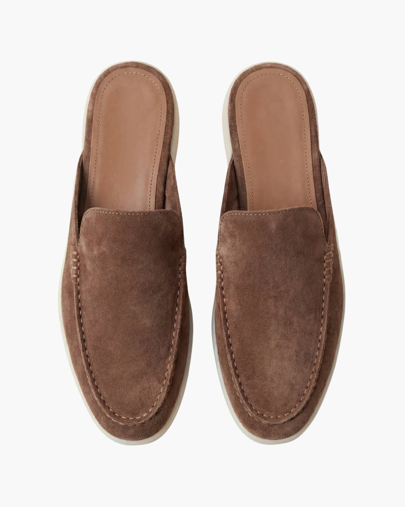 ZAPATOS MULES DE ANTE PORTSIDE - MARRÓN