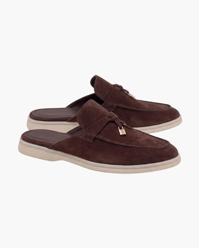 MULES DE ANTE SEASIDE - MARRÓN