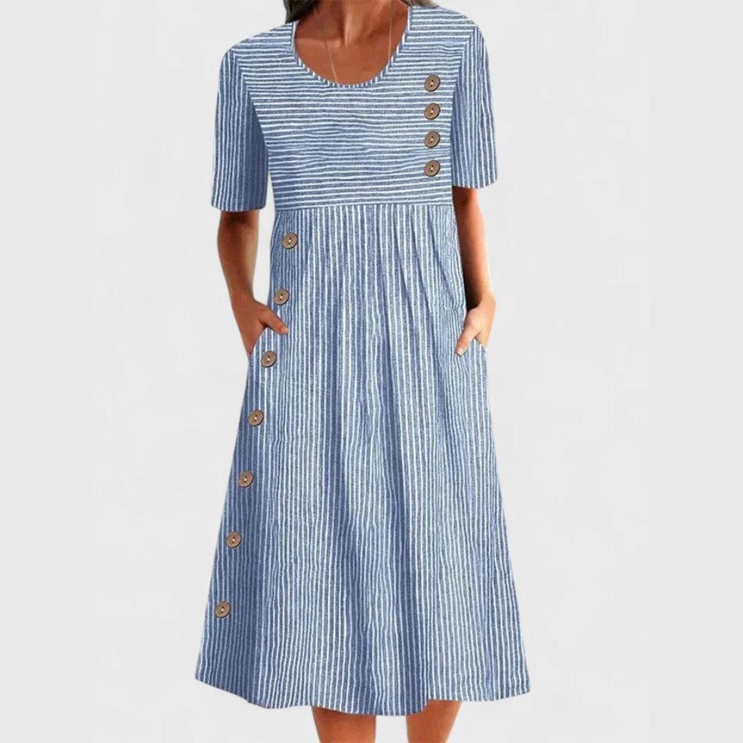 Jara — Vestido midi de rayas