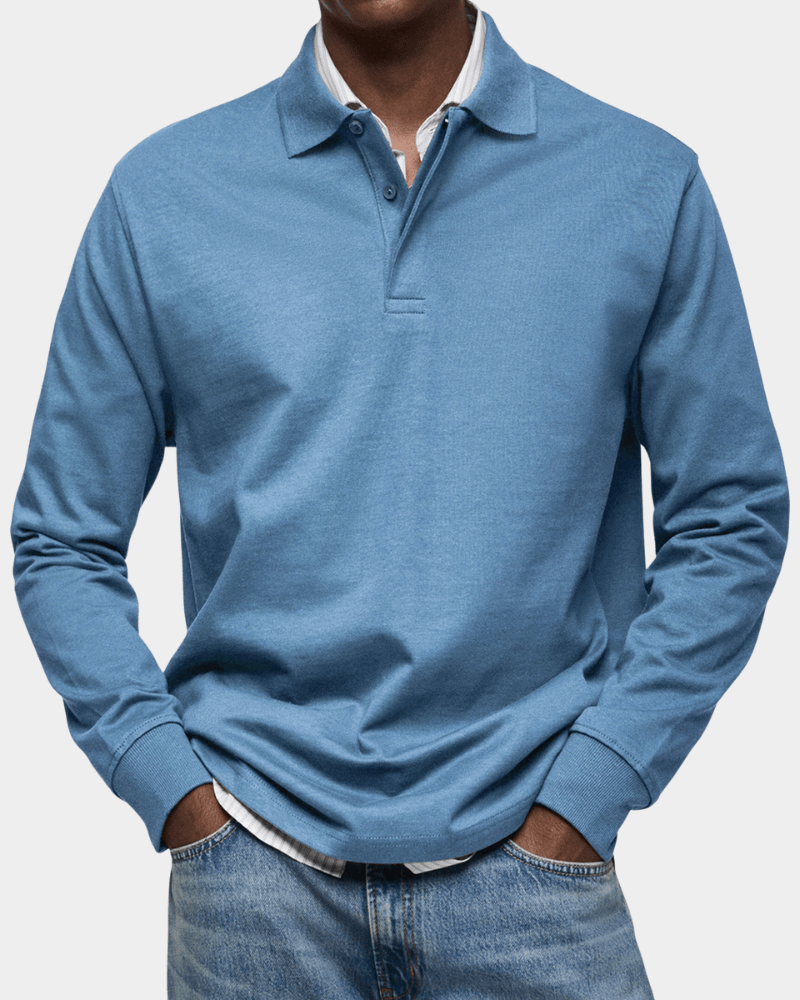 Van Elst Mode® | Comfortabele polo met lange mouw