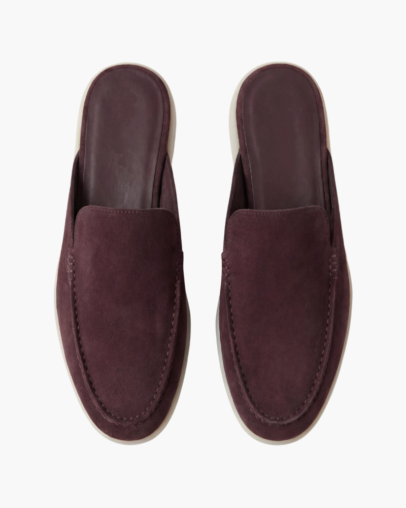 ZAPATOS MULES DE ANTE PORTSIDE - CAFÉ