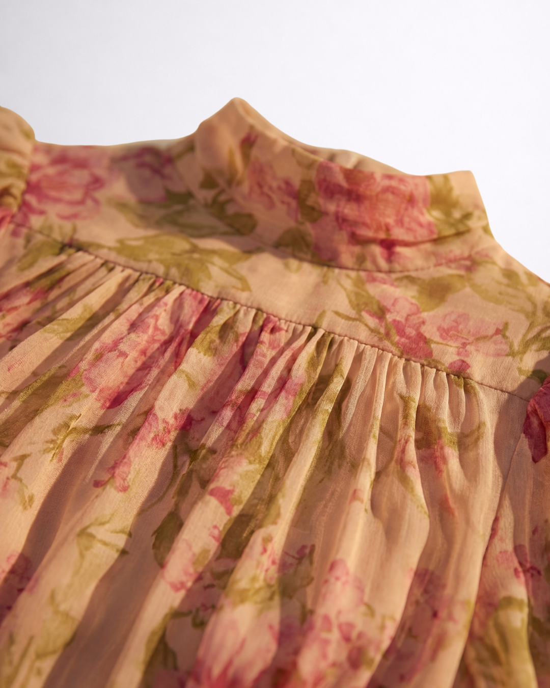 Rosario | Vestido largo floral de gasa