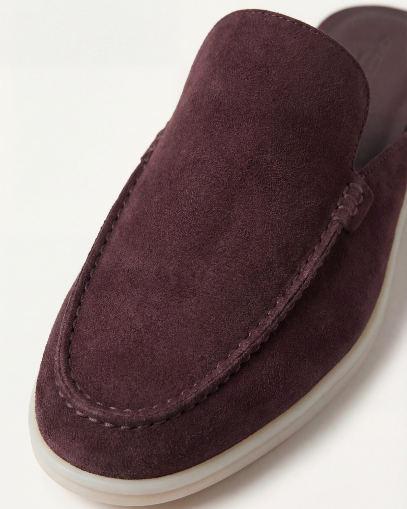 ZAPATOS MULES DE ANTE PORTSIDE - CAFÉ