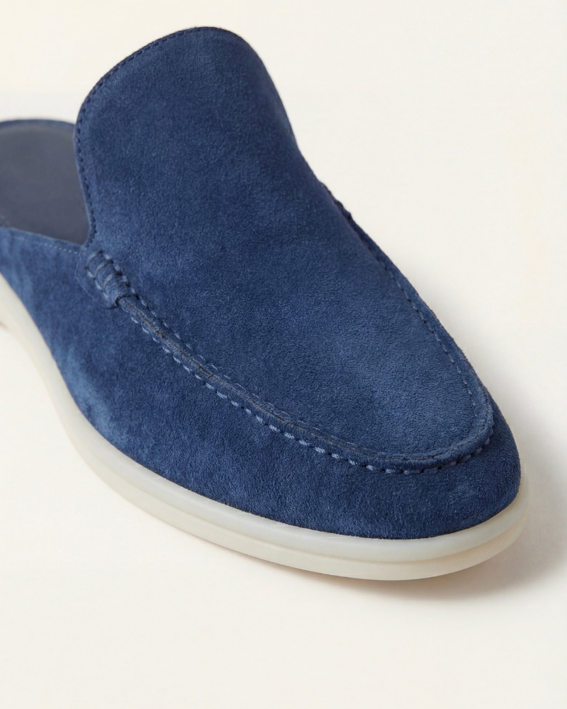 ZAPATOS MULES DE ANTE PORTSIDE - AZUL
