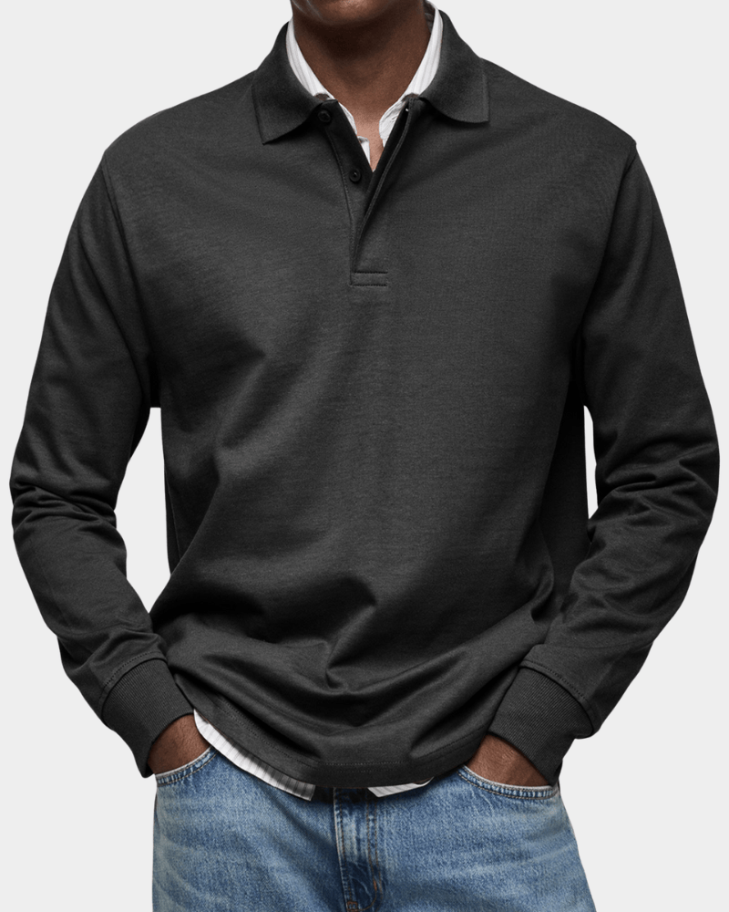 Van Elst Mode® | Comfortabele polo met lange mouw