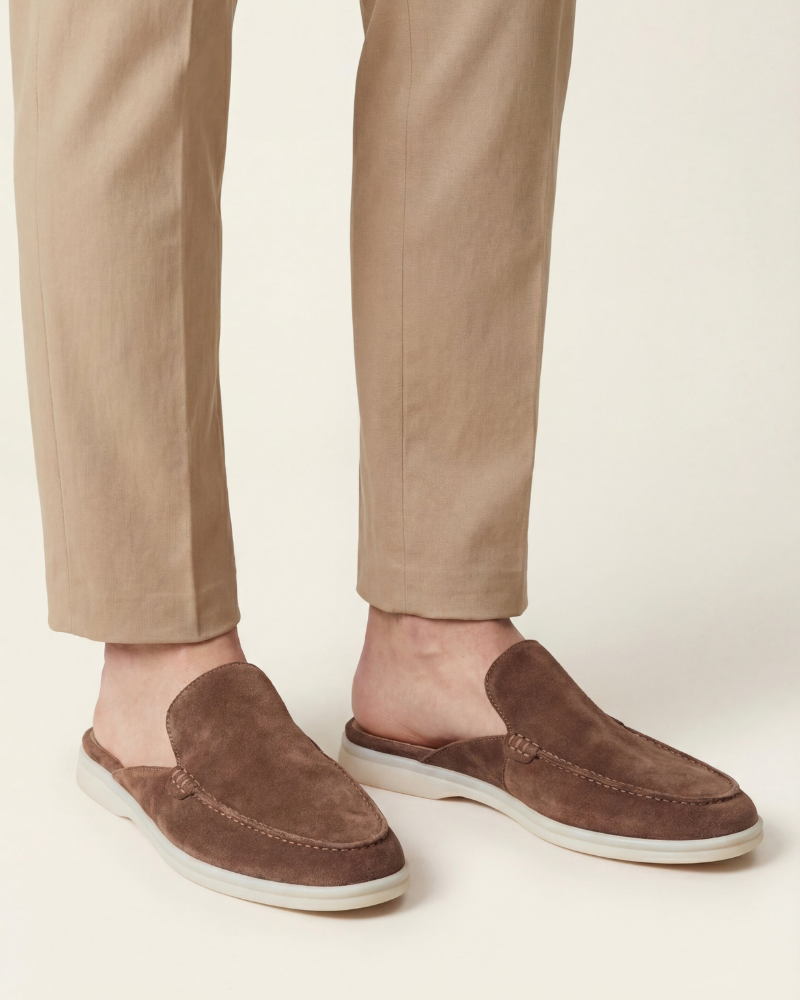 ZAPATOS MULES DE ANTE PORTSIDE - MARRÓN
