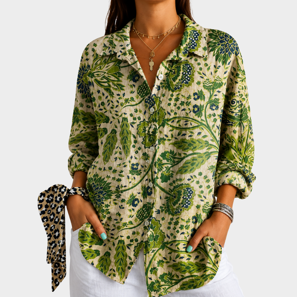Blusa jardín verde