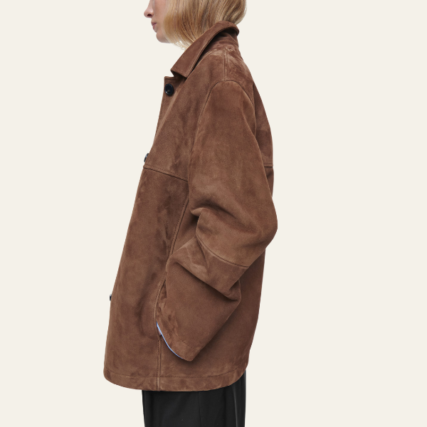 Andrés · Chaqueta de ante con cuello
