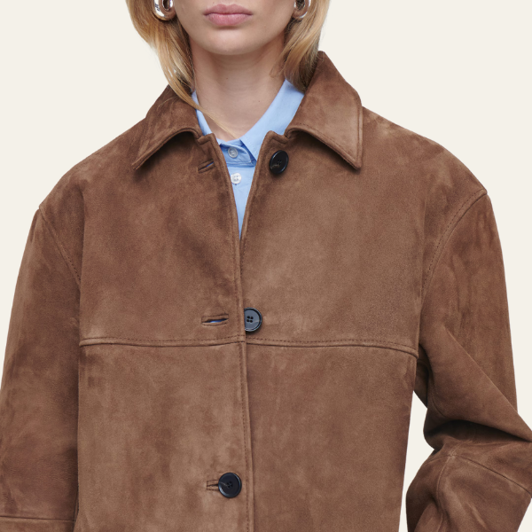 Andrés · Chaqueta de ante con cuello