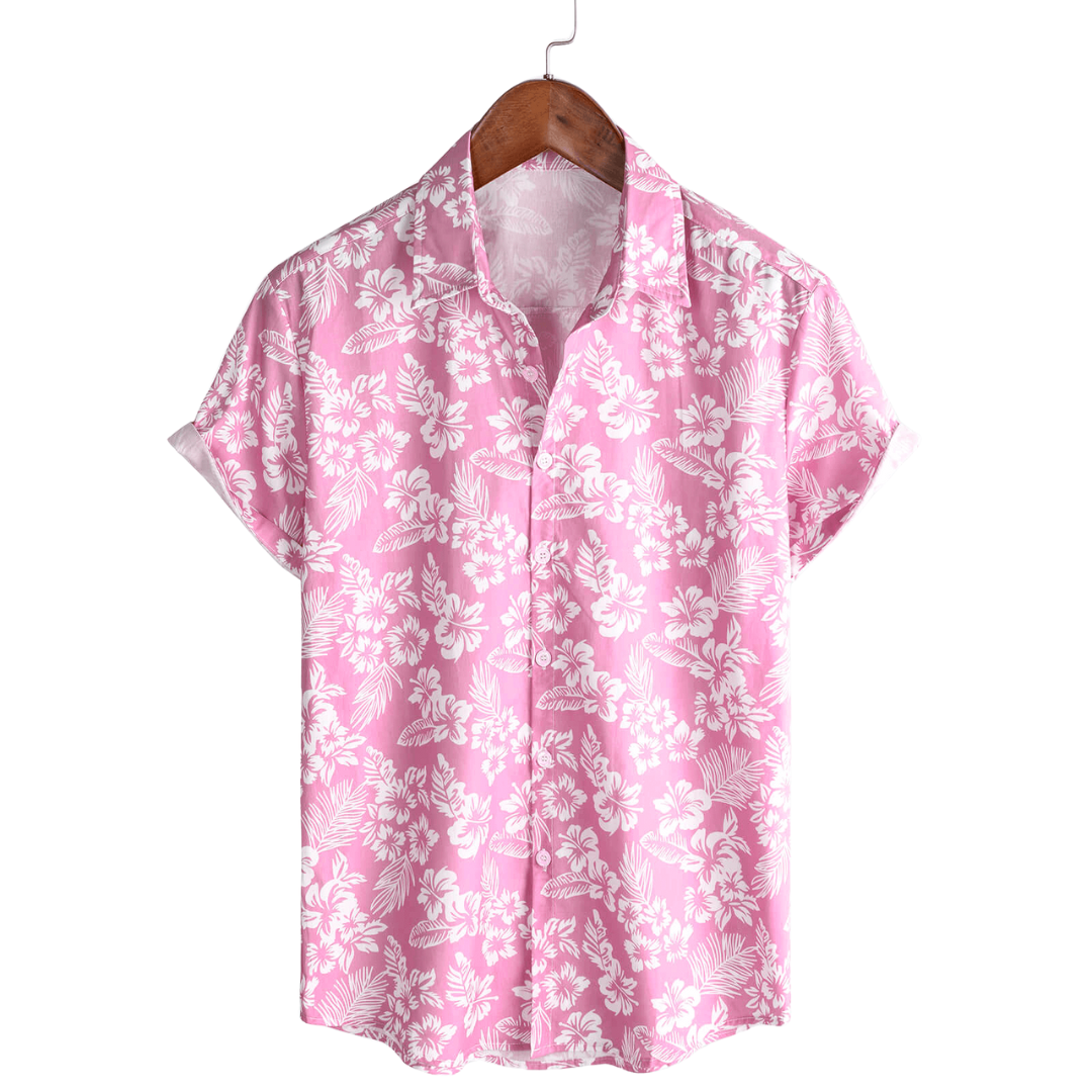 Fabián · Camisa hawaiana floral de manga corta