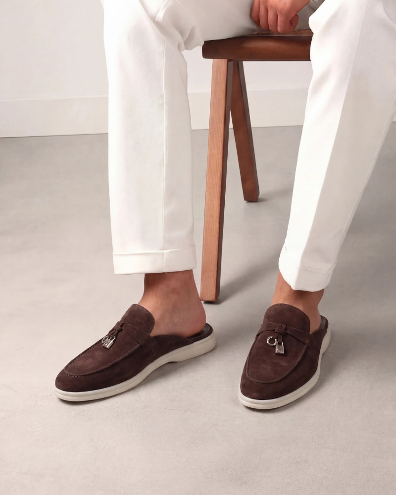 MULES DE ANTE SEASIDE - MARRÓN