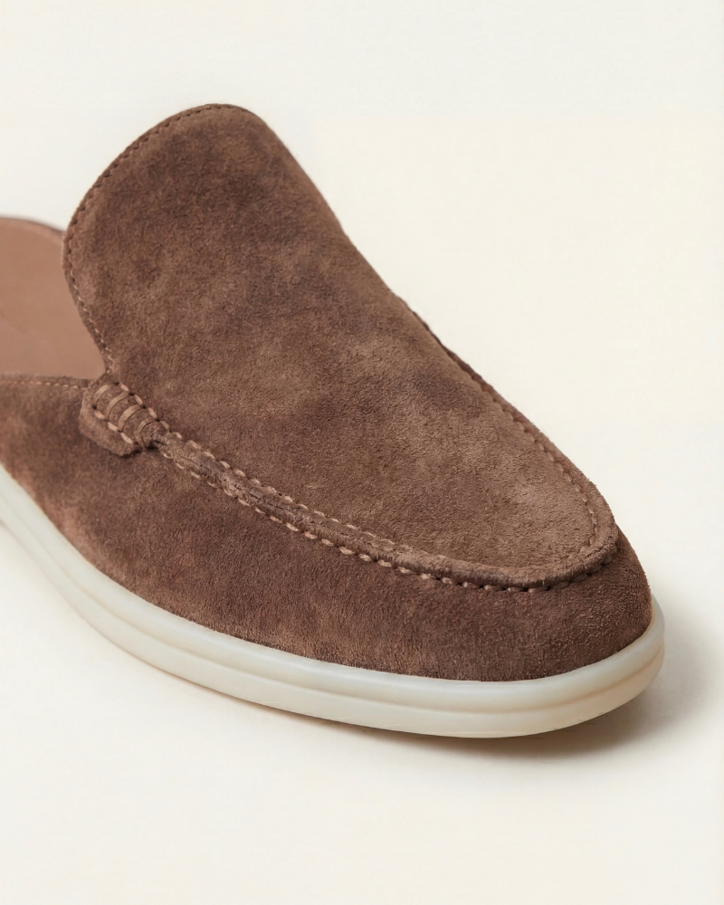 ZAPATOS MULES DE ANTE PORTSIDE - MARRÓN