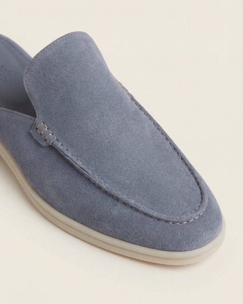 ZAPATOS MULES DE ANTE PORTSIDE - AZUL MARINO