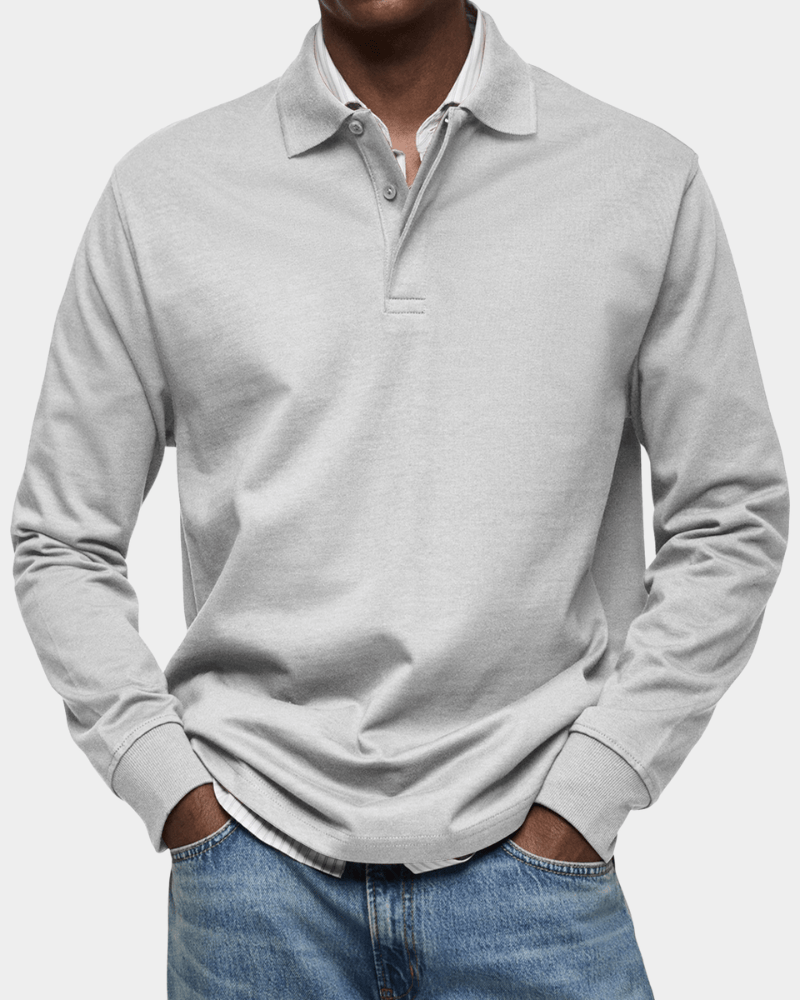 Van Elst Mode® | Comfortabele polo met lange mouw