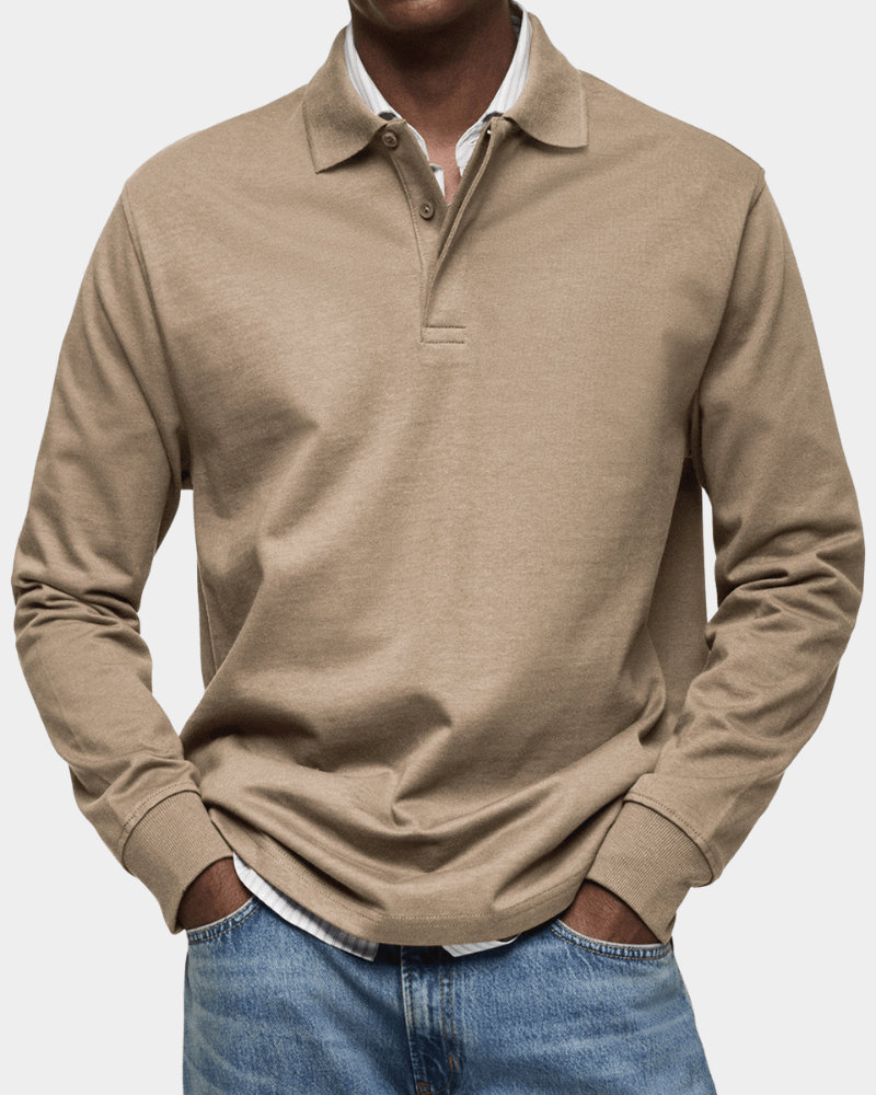 Van Elst Mode® | Comfortabele polo met lange mouw