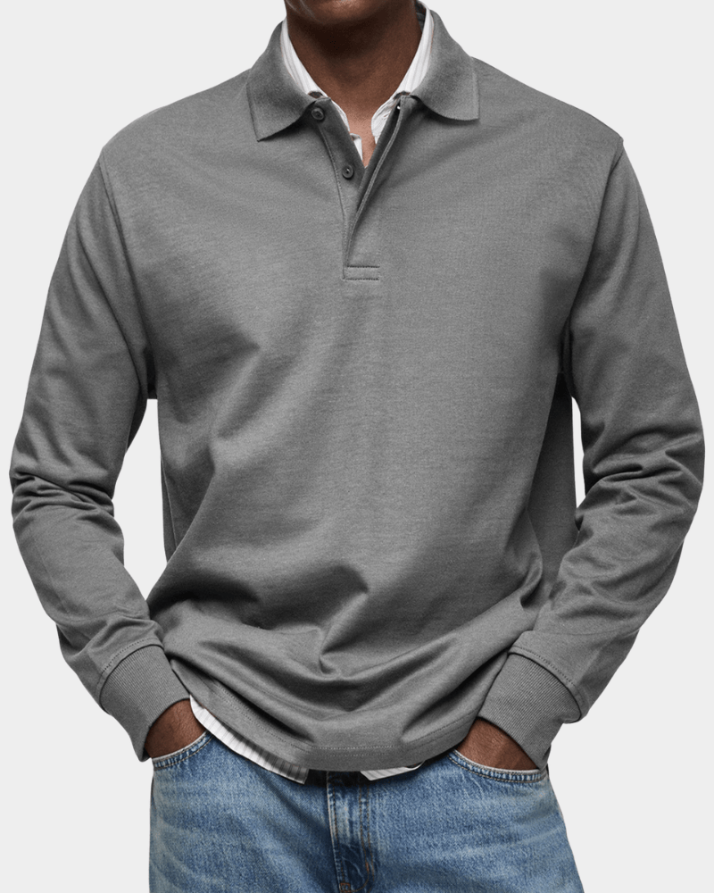 Van Elst Mode® | Comfortabele polo met lange mouw