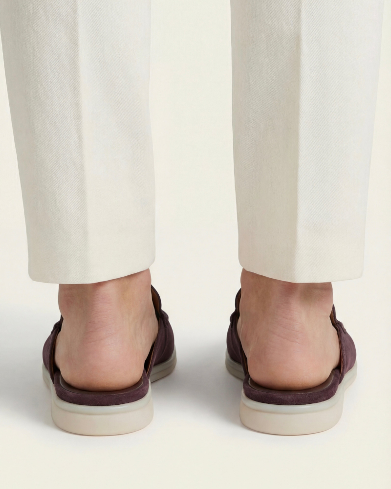 ZAPATOS MULES DE ANTE PORTSIDE - CAFÉ